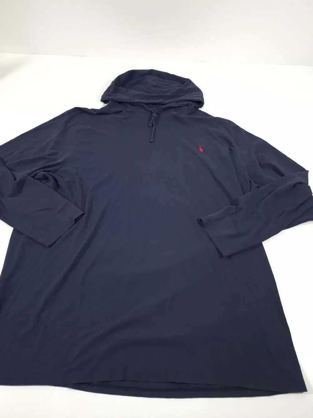 Polo Ralph Lauren Lightweight Hoodie Mens Big 3XLT Blue Jersey Pullover Pony